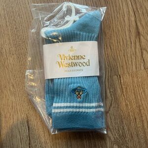 Vivienne Westwood Blue Socks with Logo